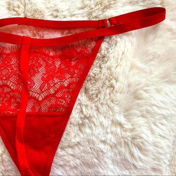 Victoria's Secret Love V-String Very Sexy Thong Panty Lace Mesh Underwear - Picture 4 of 4